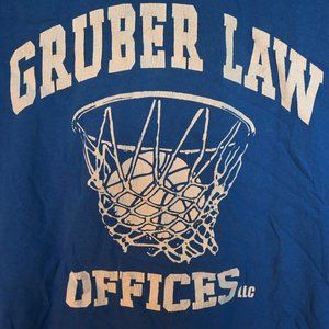 Gruber Law Office shirt, unisex, medium, blue, vintage, Gildan, 100% cotton